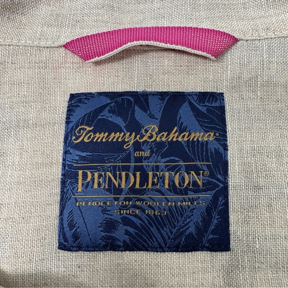 Tommy Bahama & Pendleton Aloha Harding Breezer Long-Sleeve Linen Shirt Size XL - Picture 6 of 12